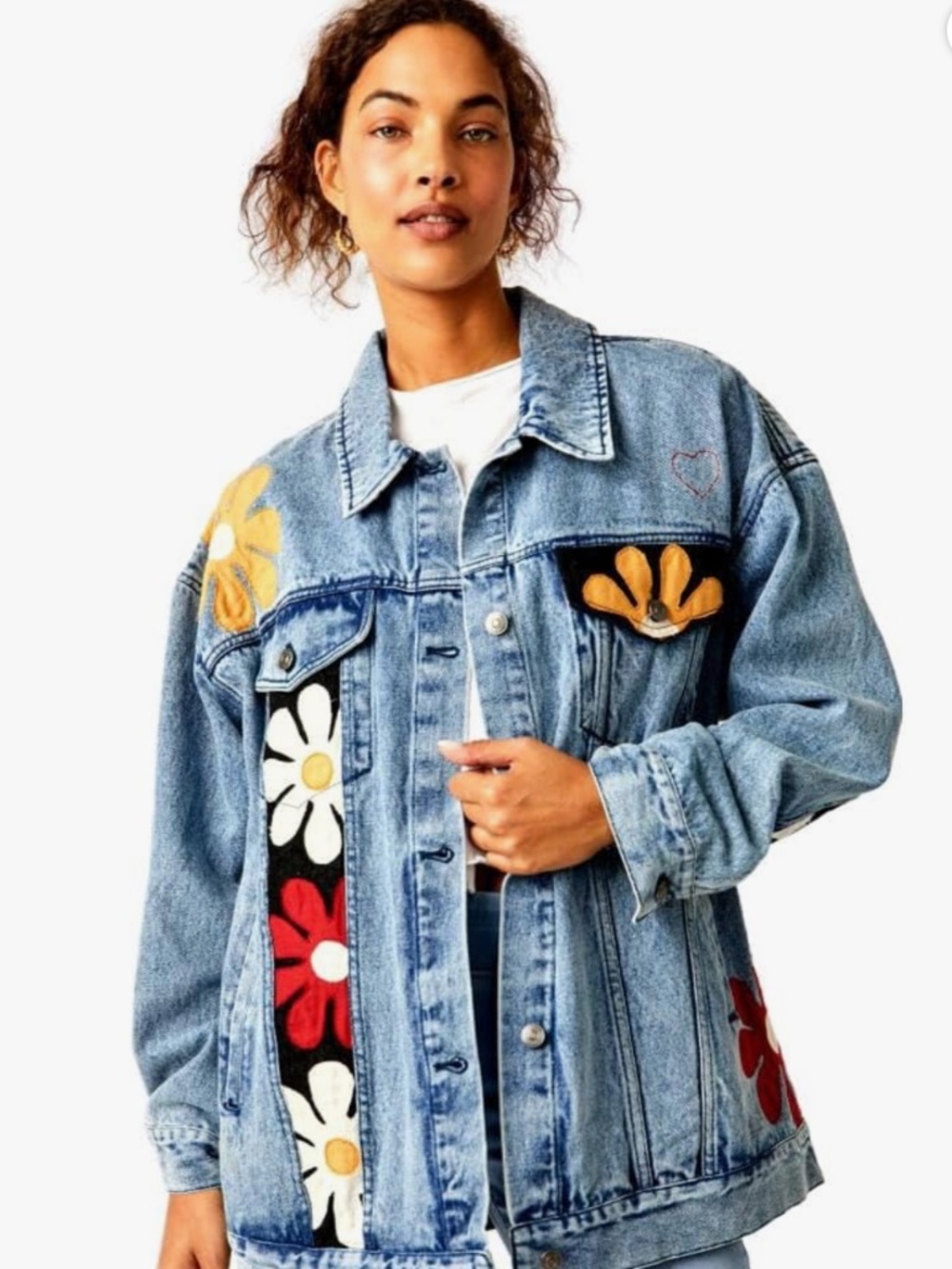 We the Free Free People Annie's Flower Bomber Jacket